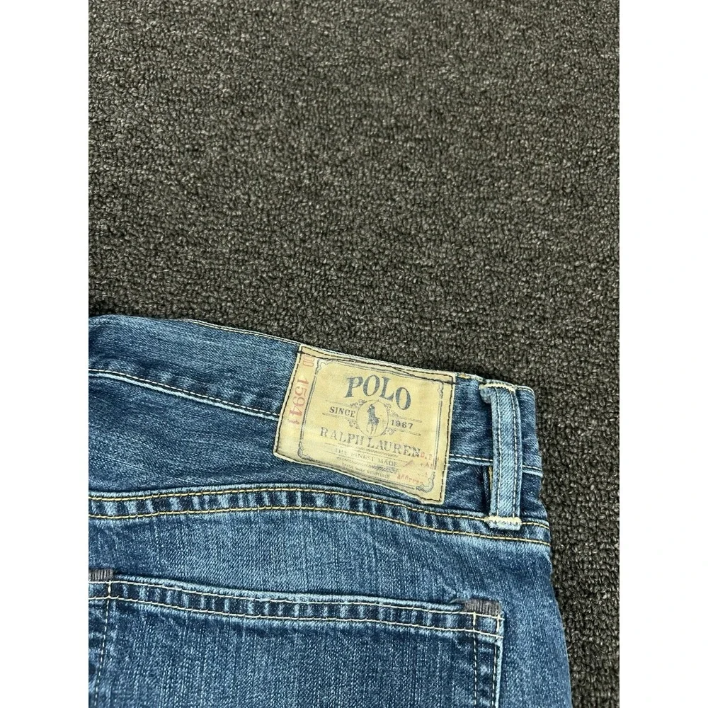 Polo Ralph Lauren Jeans Mens‎ 36x32 (Fits 37x33) Blue 018 Slim Straight Denim